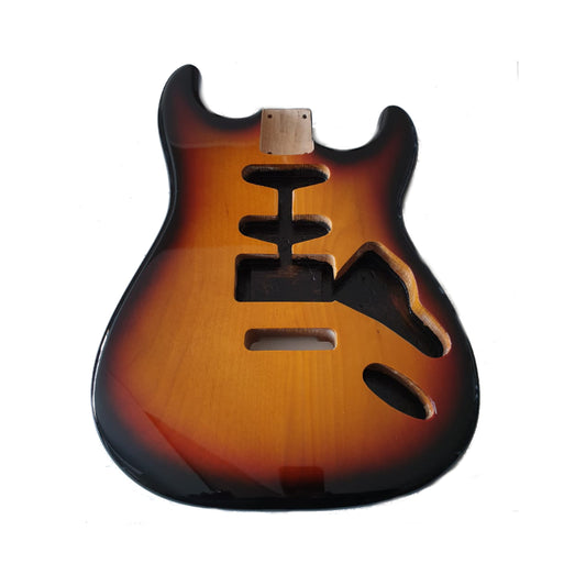 Strat Style 2-Piece Alder 3-Tone Burst SSH Body