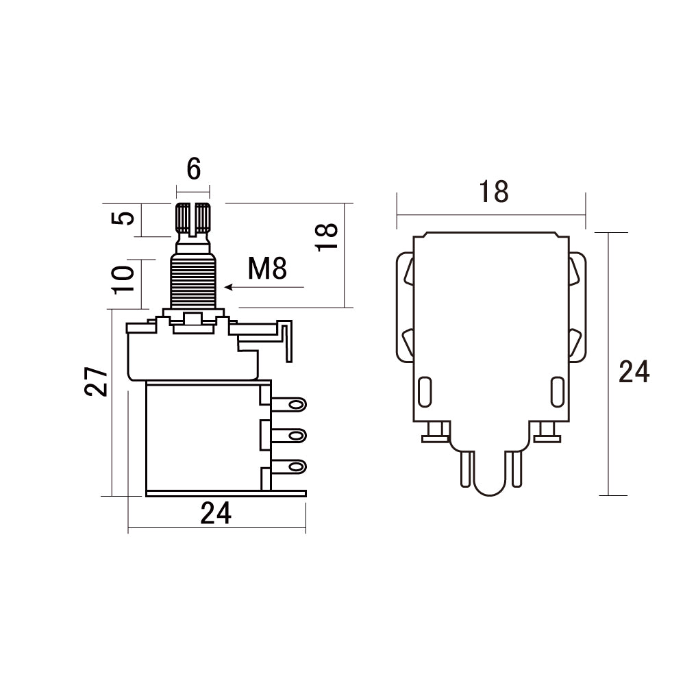 Push-Pul Control Pots Specs