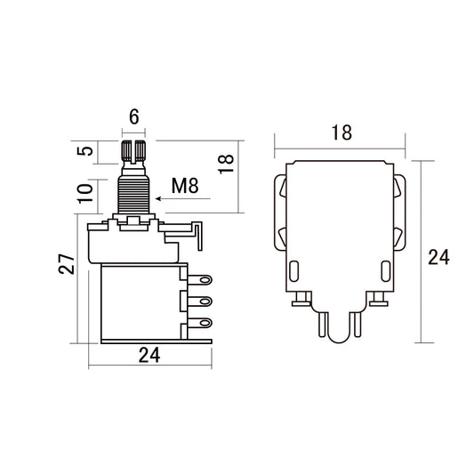 Push-Pul Control Pots Specs