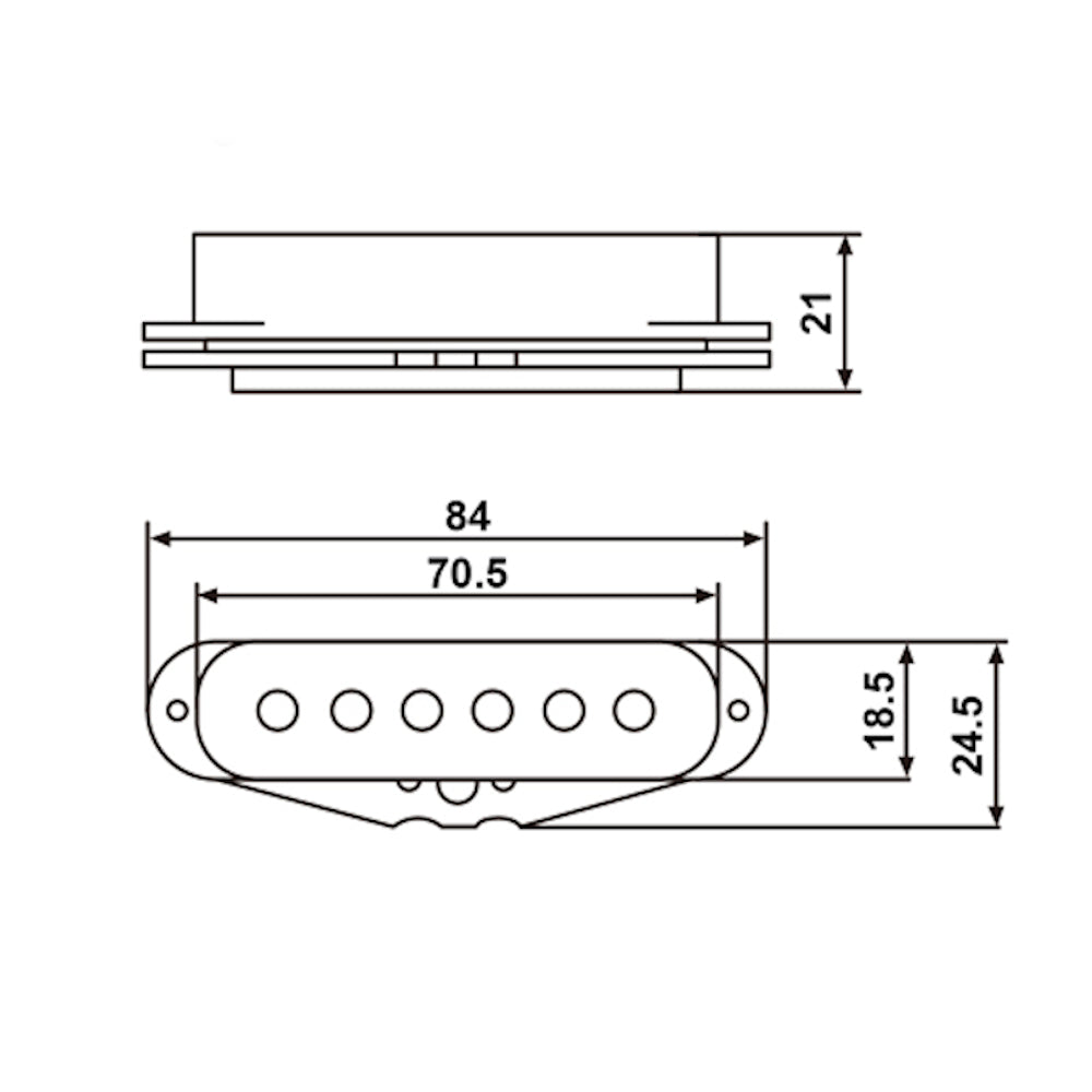 Tele Smooth Top Neck Pickup Specs