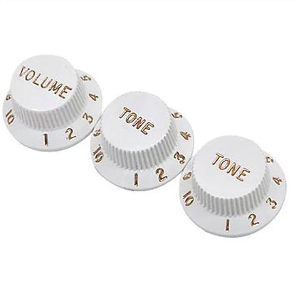 Strat Control Knobs White